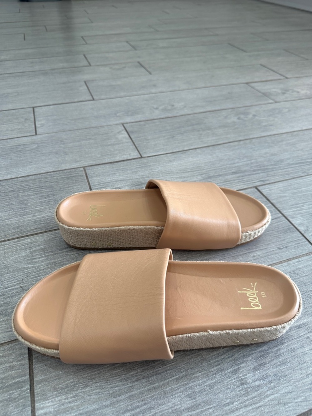 Beek Pelican Jute Platform Sandals New! - Picture 9 of 13